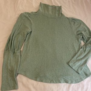 Anthropologie Puff Sleeve Sweater in Green, sz. M